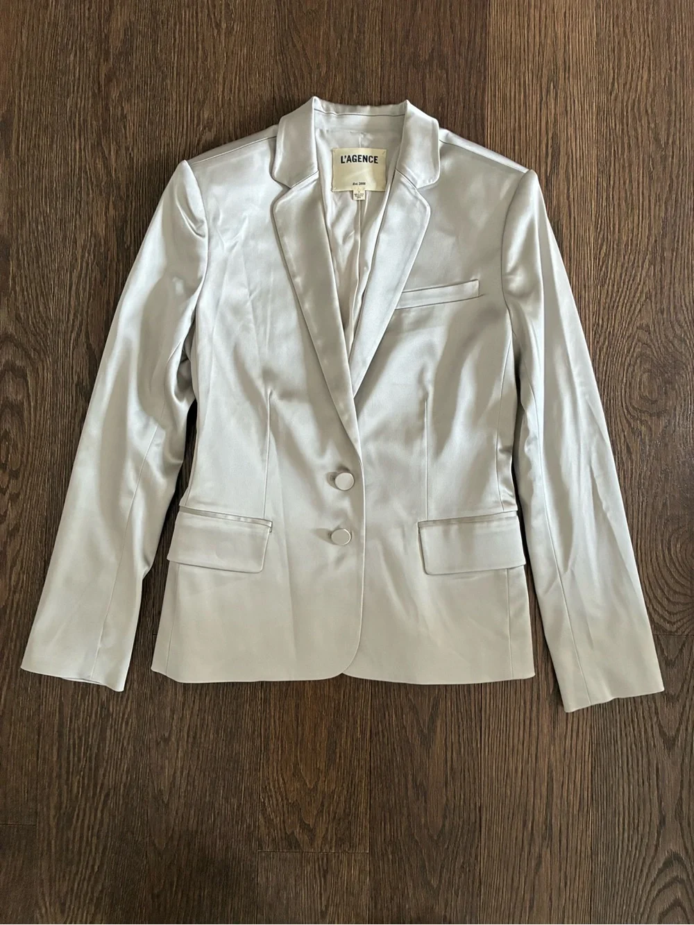 L’AGENCE Blazer Champagne Shiny NWOT - Picture 10 of 12